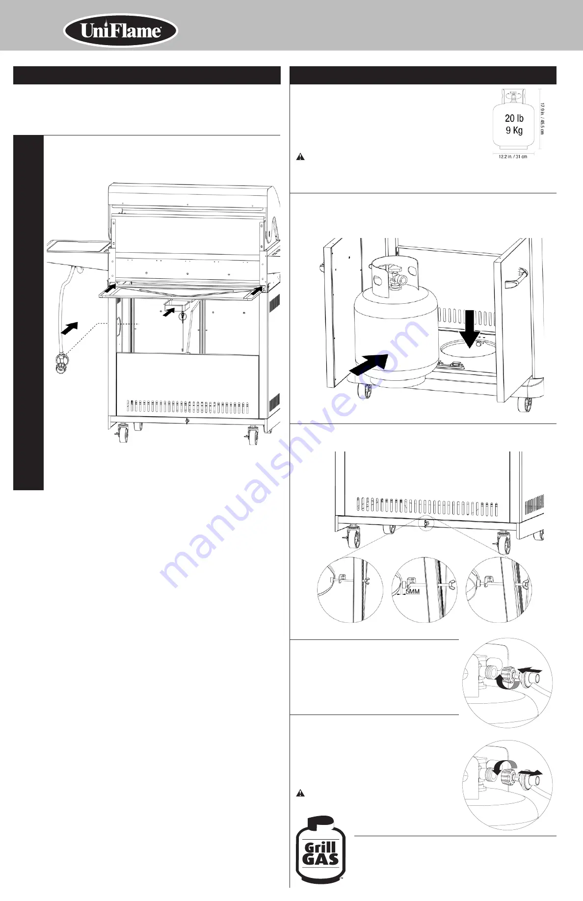 Uniflame GBC1059WB Owner'S Manual Download Page 20