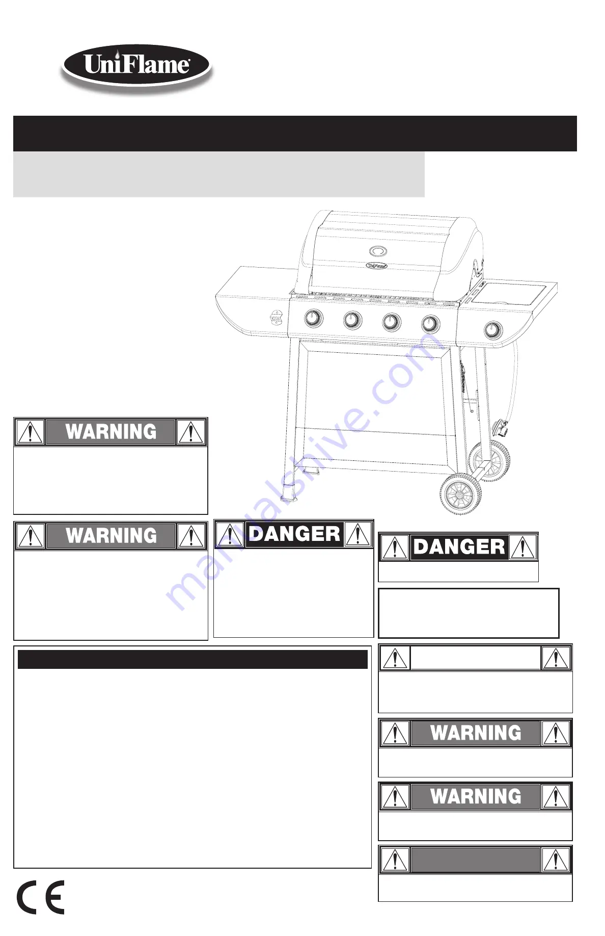 Uniflame GBC1747WBS-U Owner'S Manual Download Page 1