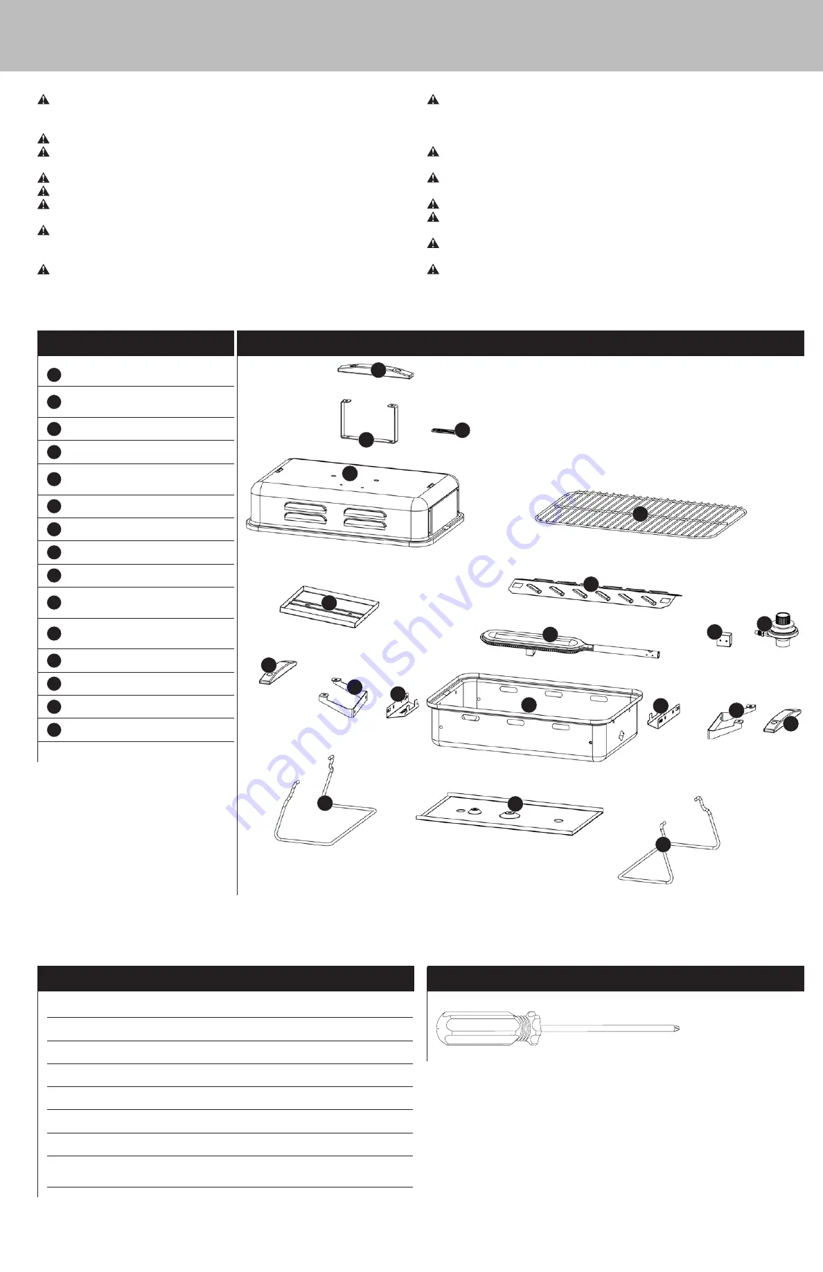 Uniflame GBT1102W-C Owner'S Manual Download Page 13