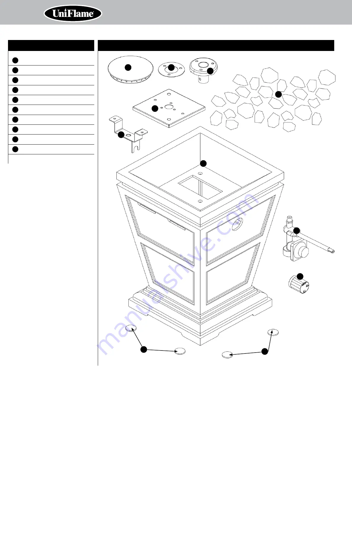 Uniflame GLT1343SP Owner'S Manual Download Page 4