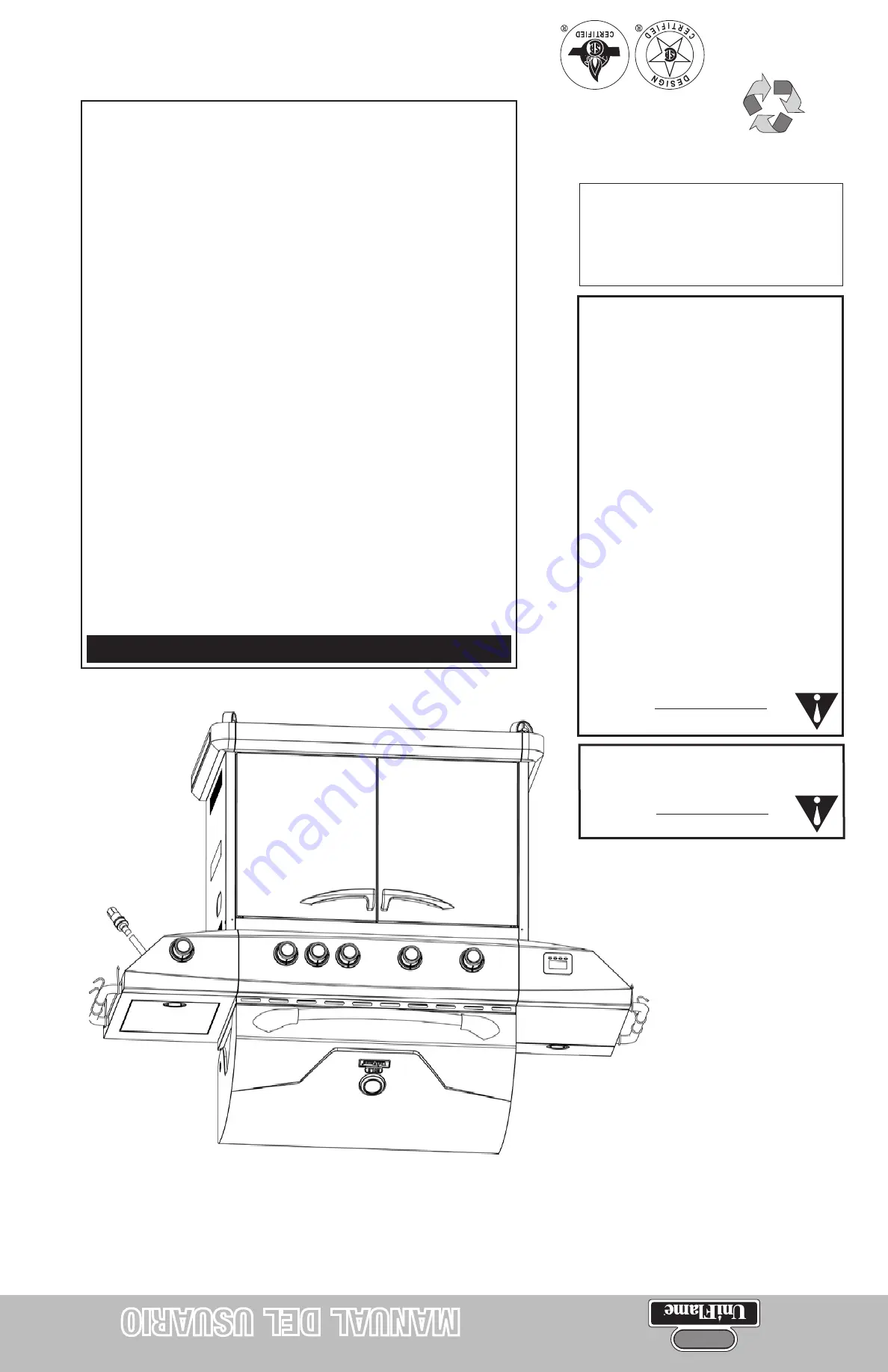 Uniflame Gold GBC873WNG Owner'S Manual Download Page 32