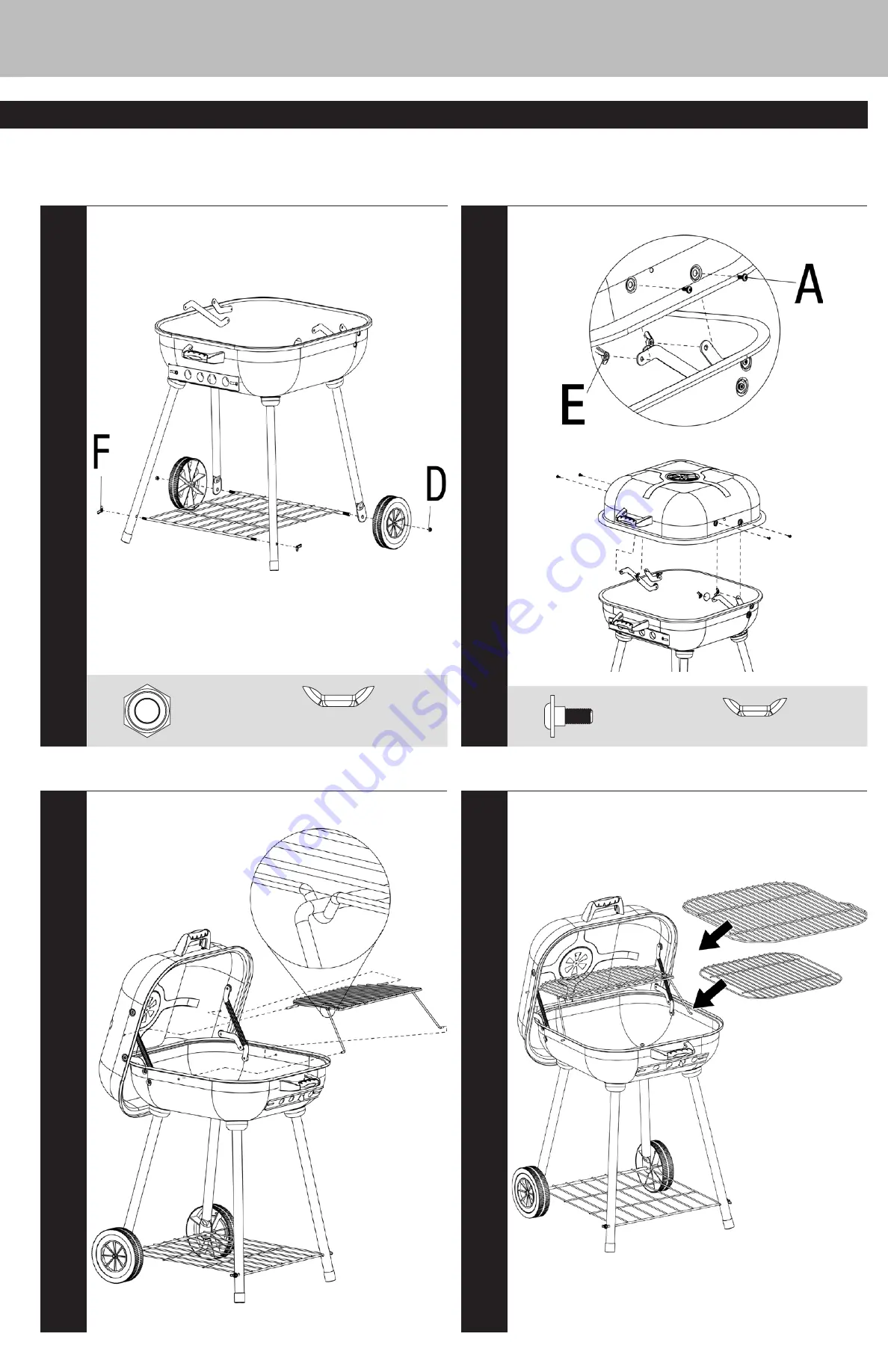 Uniflame Outdoor Charcoal Barbecue Grill CBC701W Скачать руководство пользователя страница 5