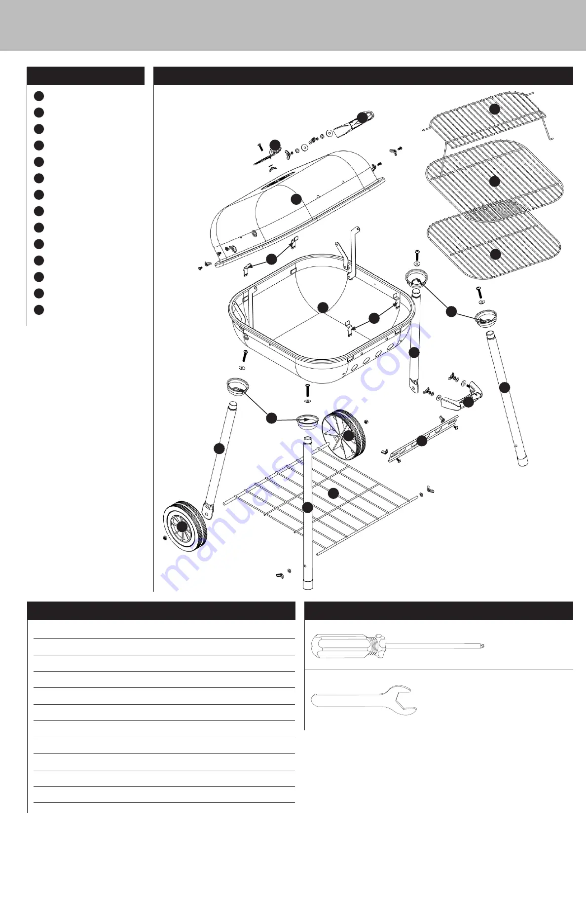 Uniflame Outdoor Charcoal Barbecue Grill NB1854WRT-C Owner'S Manual Download Page 3