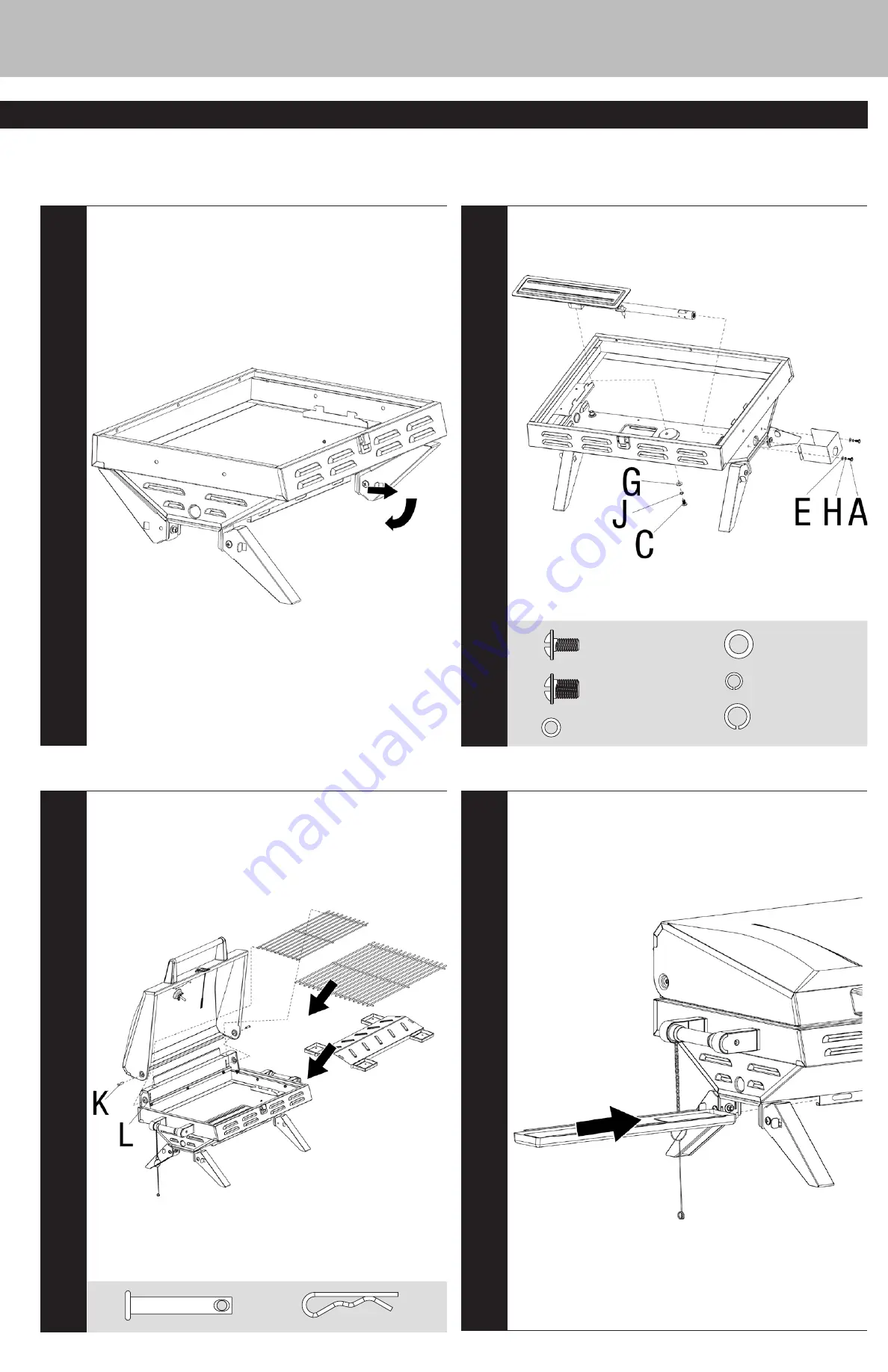 Uniflame Outdoor LP Gas Barbecue Grill HBT822W Скачать руководство пользователя страница 5