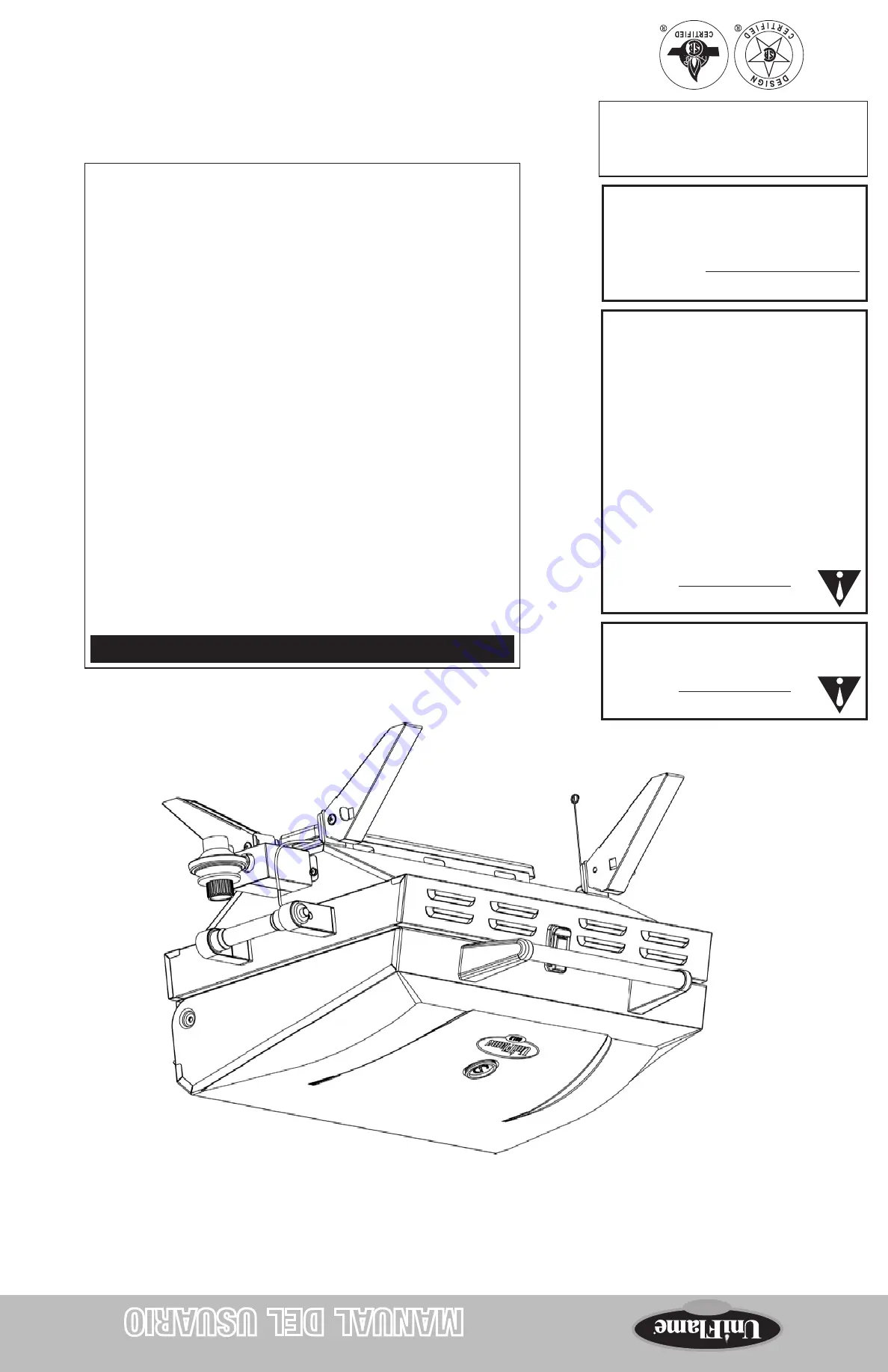 Uniflame Outdoor LP Gas Barbecue Grill HBT822W Скачать руководство пользователя страница 16