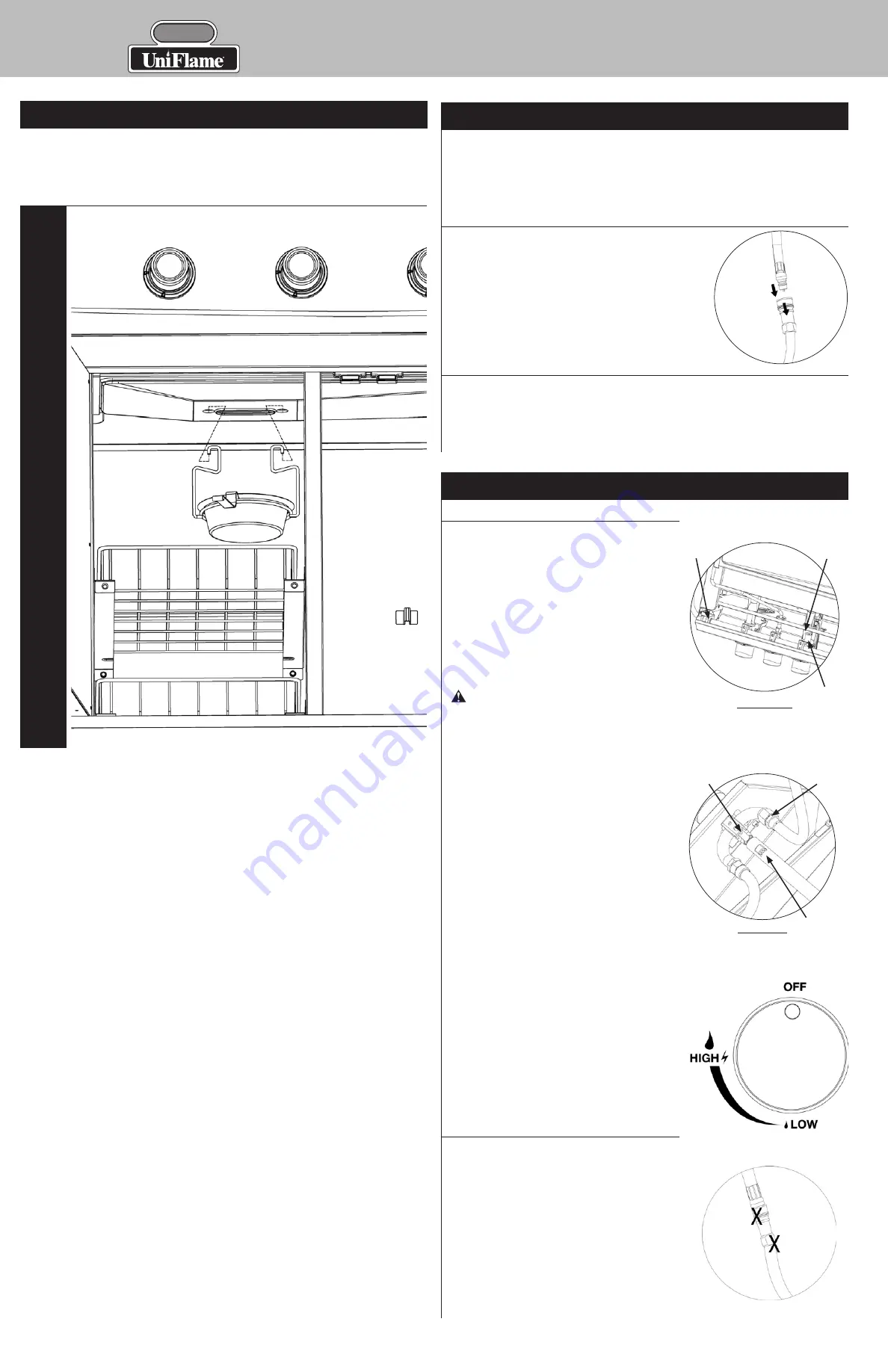 Uniflame Outdoor Natural Gas Barbecue Grill GBC873WNG Owner'S Manual Download Page 10