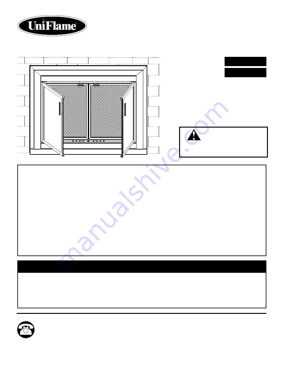 Uniflame UFPDL1107BLK Manual Download Page 1