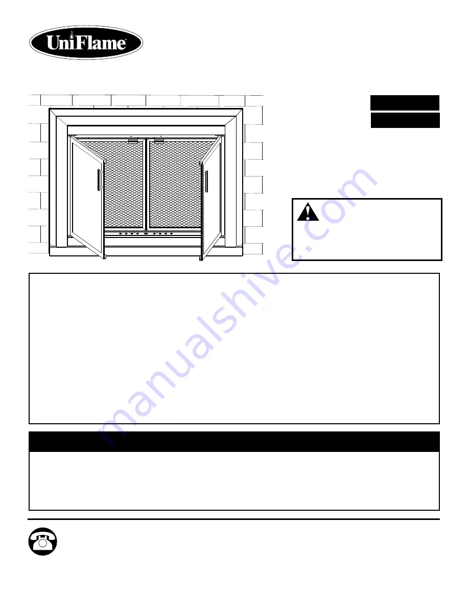 Uniflame UFPDL1107BLK Manual Download Page 13