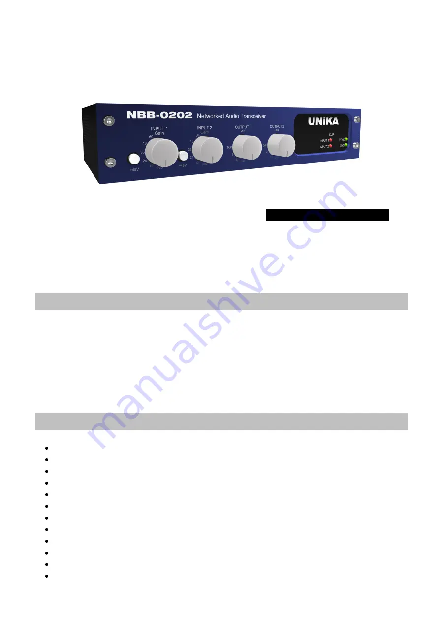 Unika NBB-0202 Manual Download Page 1