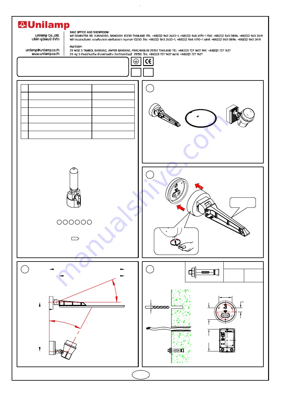 Unilamp Mega SONIC Indirect Wall Ligh Instruction Manual Download Page 1