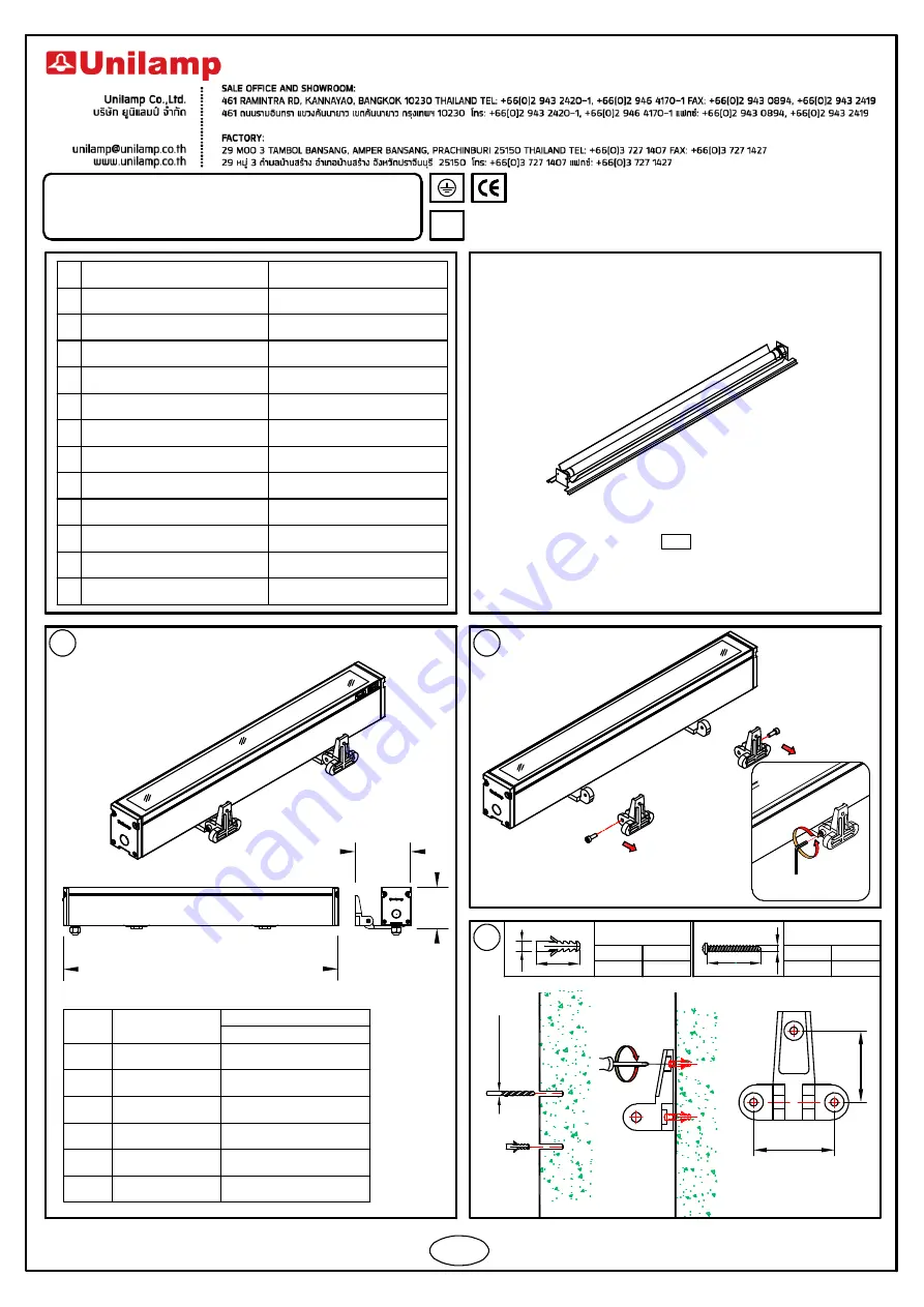 Unilamp SABER/1 Quick Start Manual Download Page 1