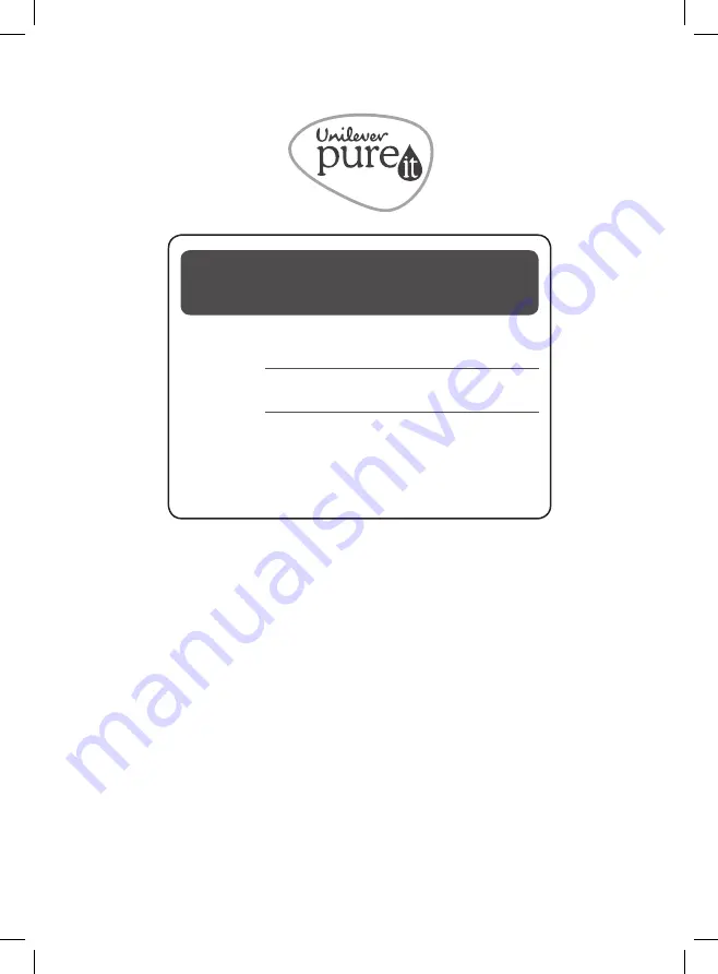 Unilever pureit UR5640 Instruction Manual Download Page 44