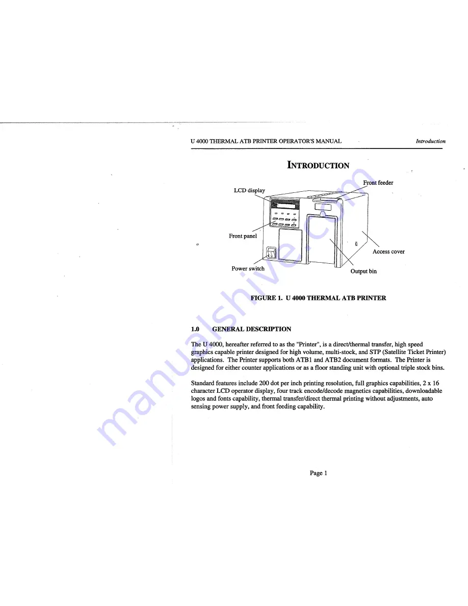 Unimark U 4000 Operator'S Manual Download Page 5