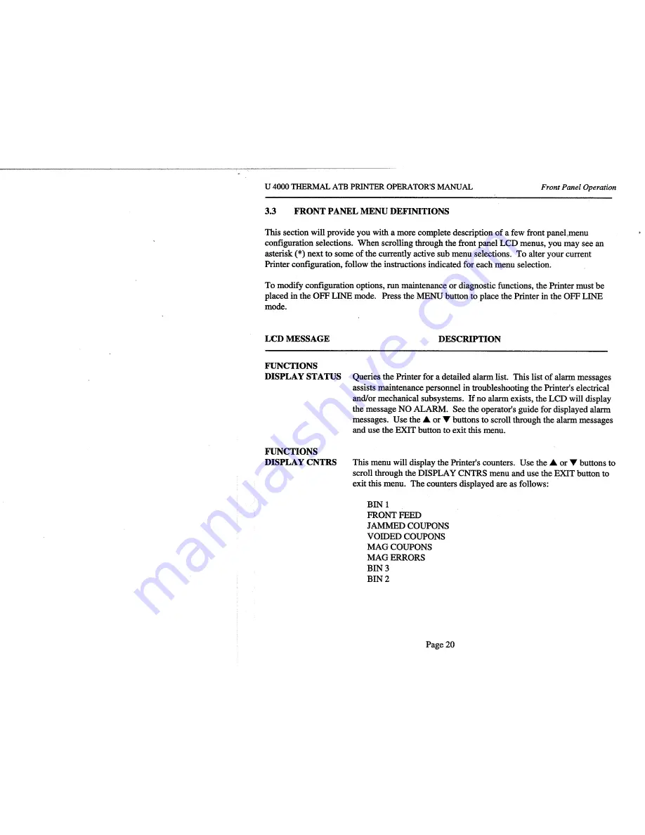 Unimark U 4000 Operator'S Manual Download Page 24