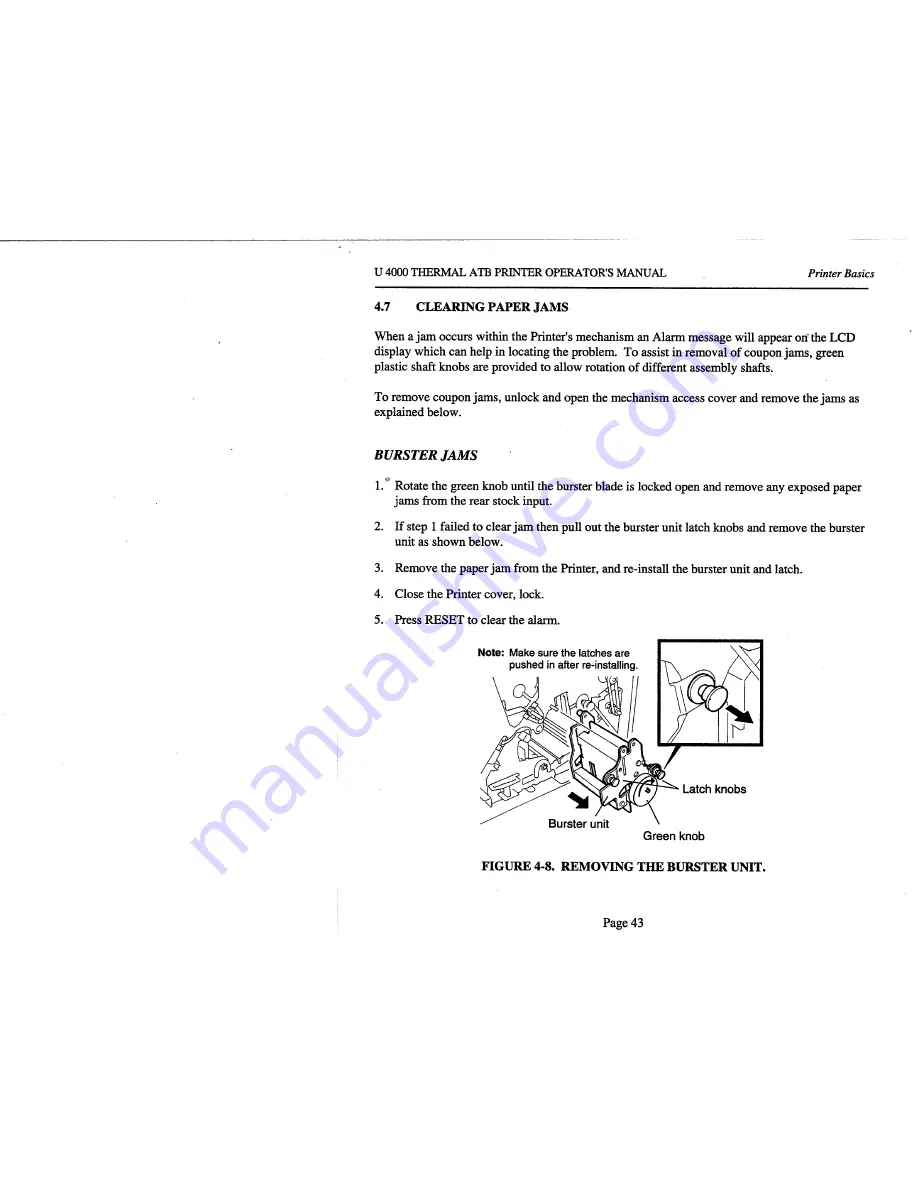 Unimark U 4000 Operator'S Manual Download Page 47