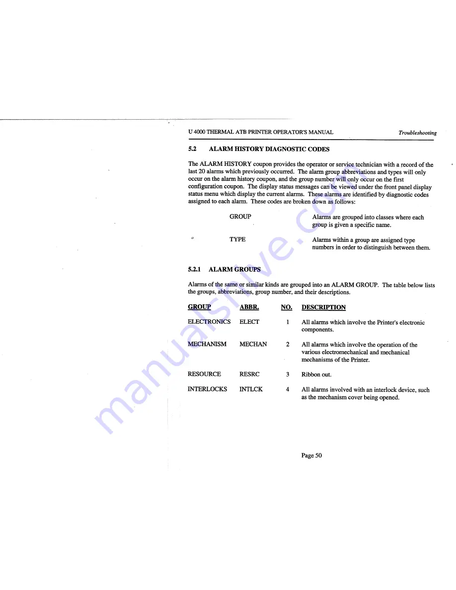 Unimark U 4000 Operator'S Manual Download Page 54