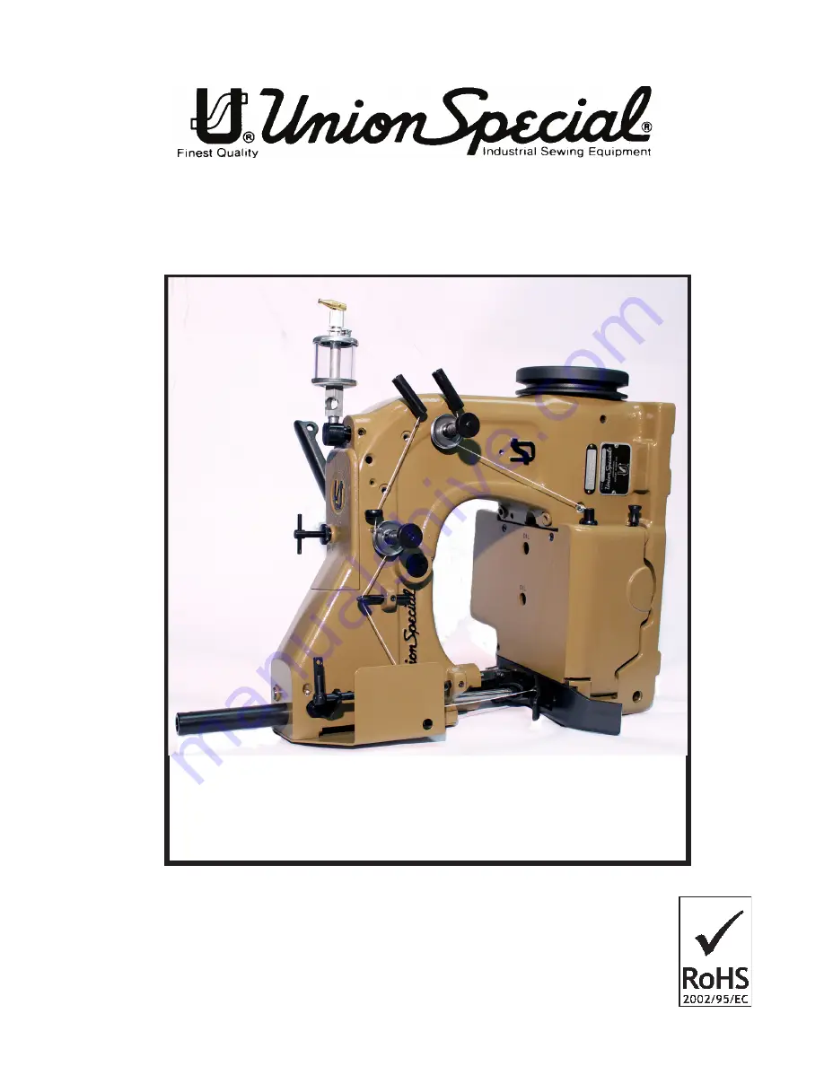 UnionSpecial 80800RN Original Instructions And Illustrated Parts Manual Download Page 1