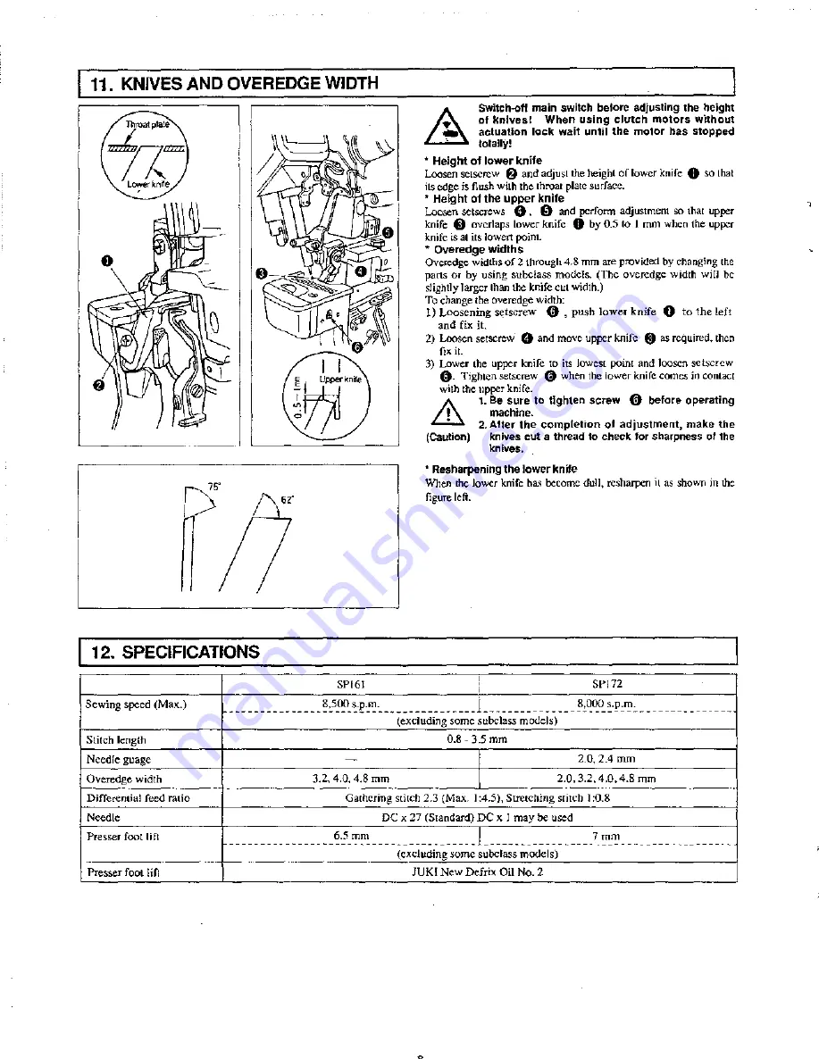 UnionSpecial SP100 Series Скачать руководство пользователя страница 10