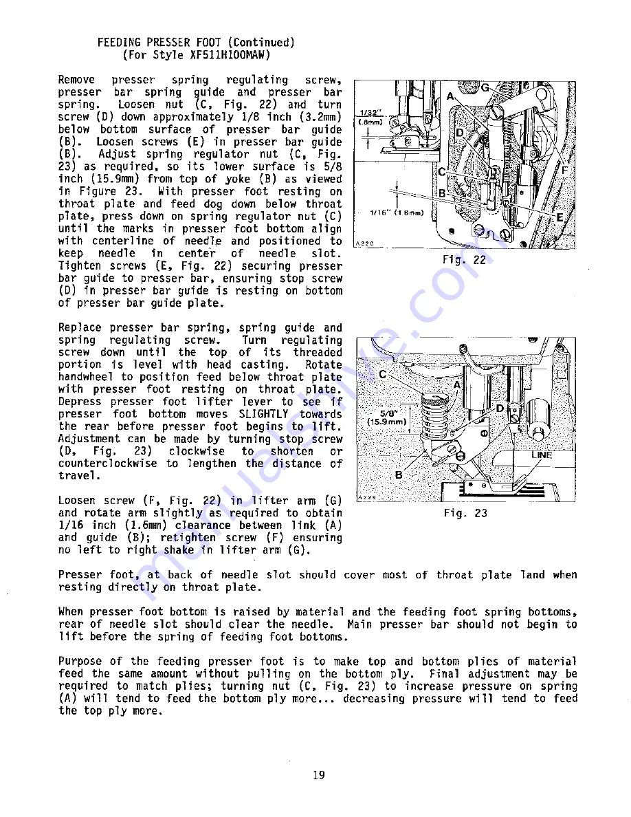 UnionSpecial XF511B100MF Manual Download Page 19