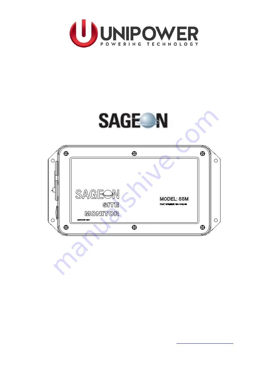 Unipower SAGEON Site Monitor Application Note Download Page 1