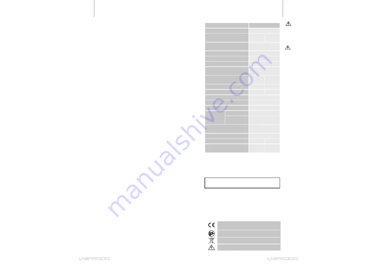 UNIPRODO CON.PAS12-01 User Manual Download Page 12