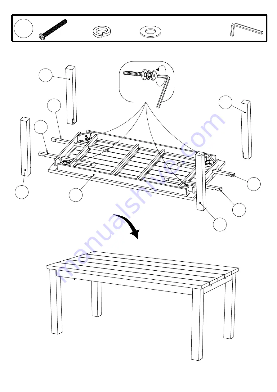 Unique Furniture Nors Table 709-157-1020 Скачать руководство пользователя страница 4