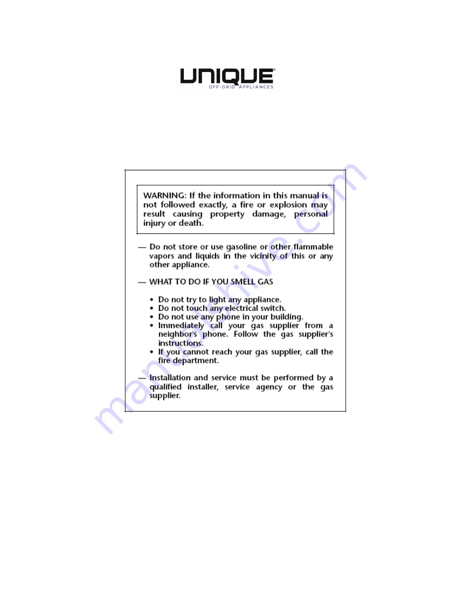 Unique Gas Products UGP-30E CT2 Owner'S Manual Download Page 3