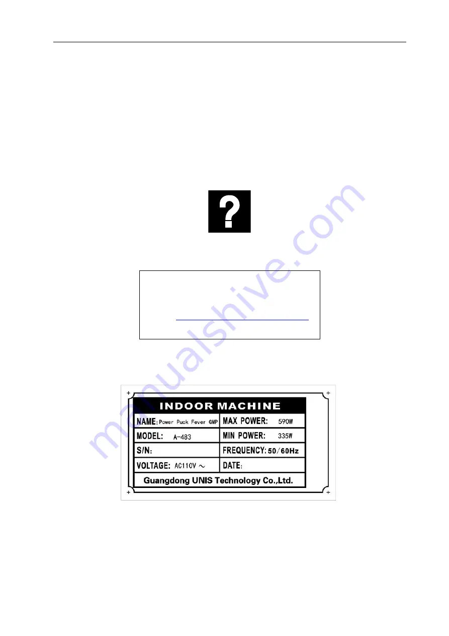 UNIS Power Puck Fever Operation Manual Download Page 2