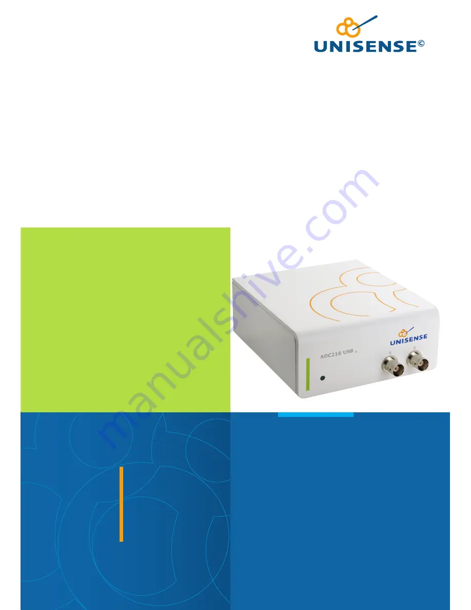 UNISENSE ADC-216USB User Manual Download Page 1