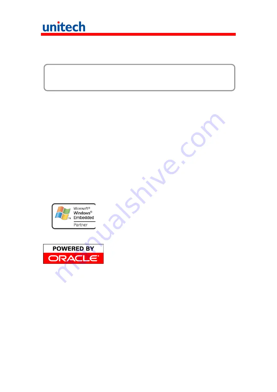 Unitech PA969 User Manual Download Page 3