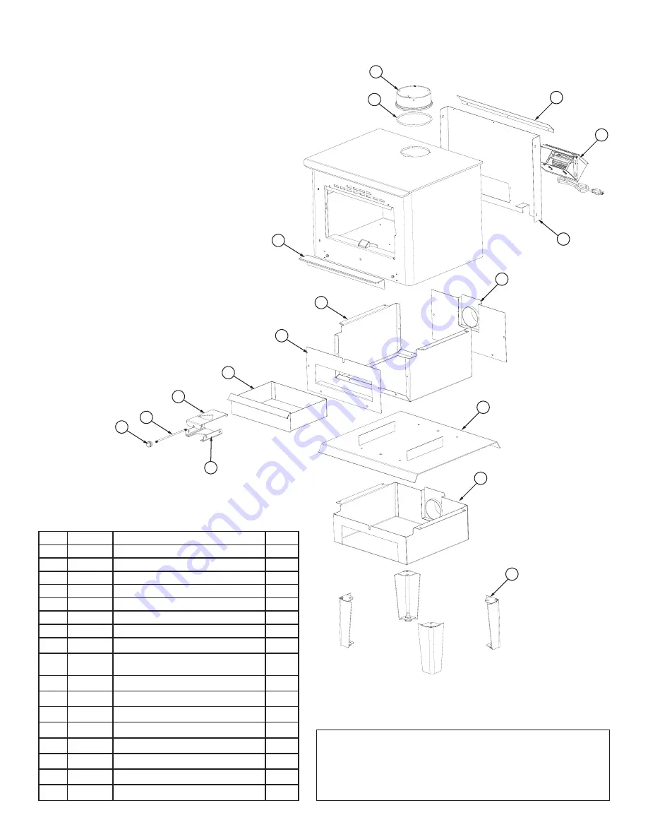 United States Stove VOGELZANG VG2520 Assembly Instructions Manual Download Page 15