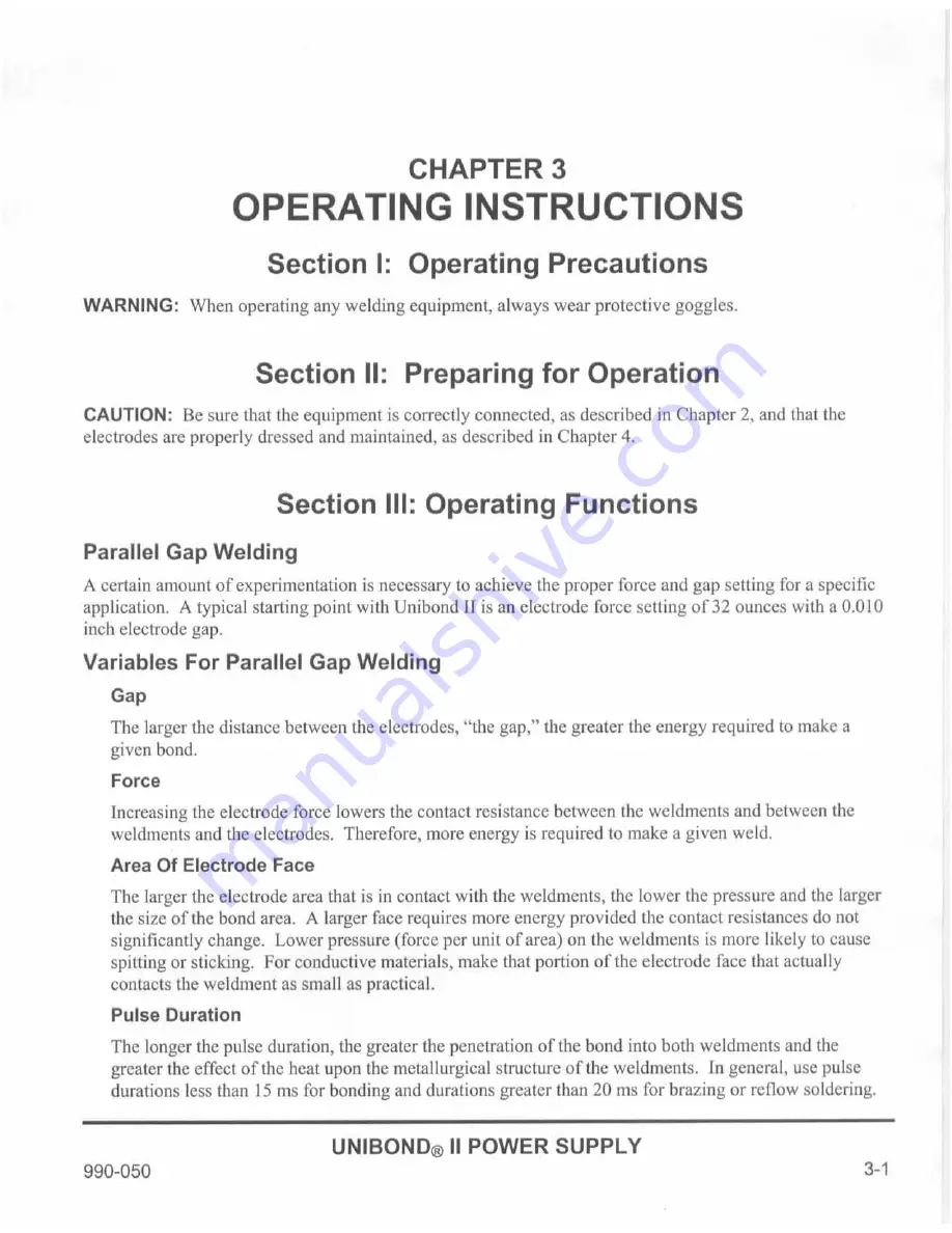 Unitek UB2 Operation, Maintenance And Service Manual Download Page 25