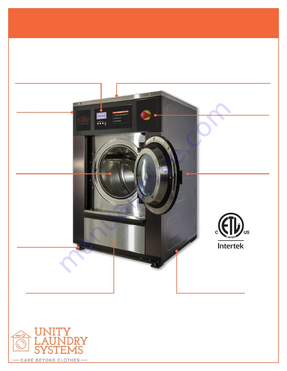 UNITY LAUNDRY SYSTEMS UTS40B Quick Start Manual Download Page 1