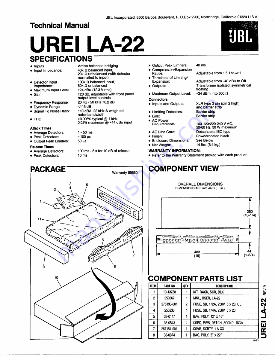 Universal Audio LA-10 Preliminary Service Manual Download Page 42