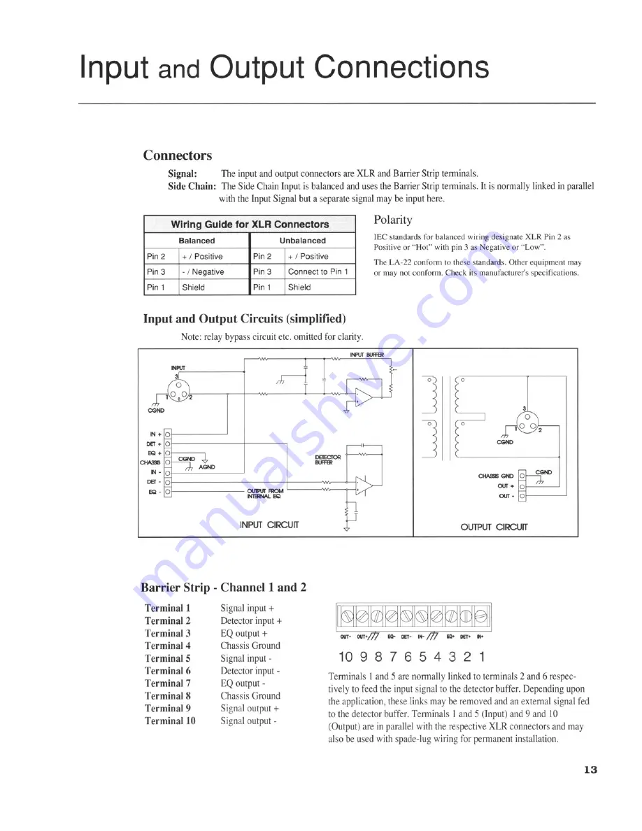 Universal Audio LA-22 Owner'S Manual Download Page 13