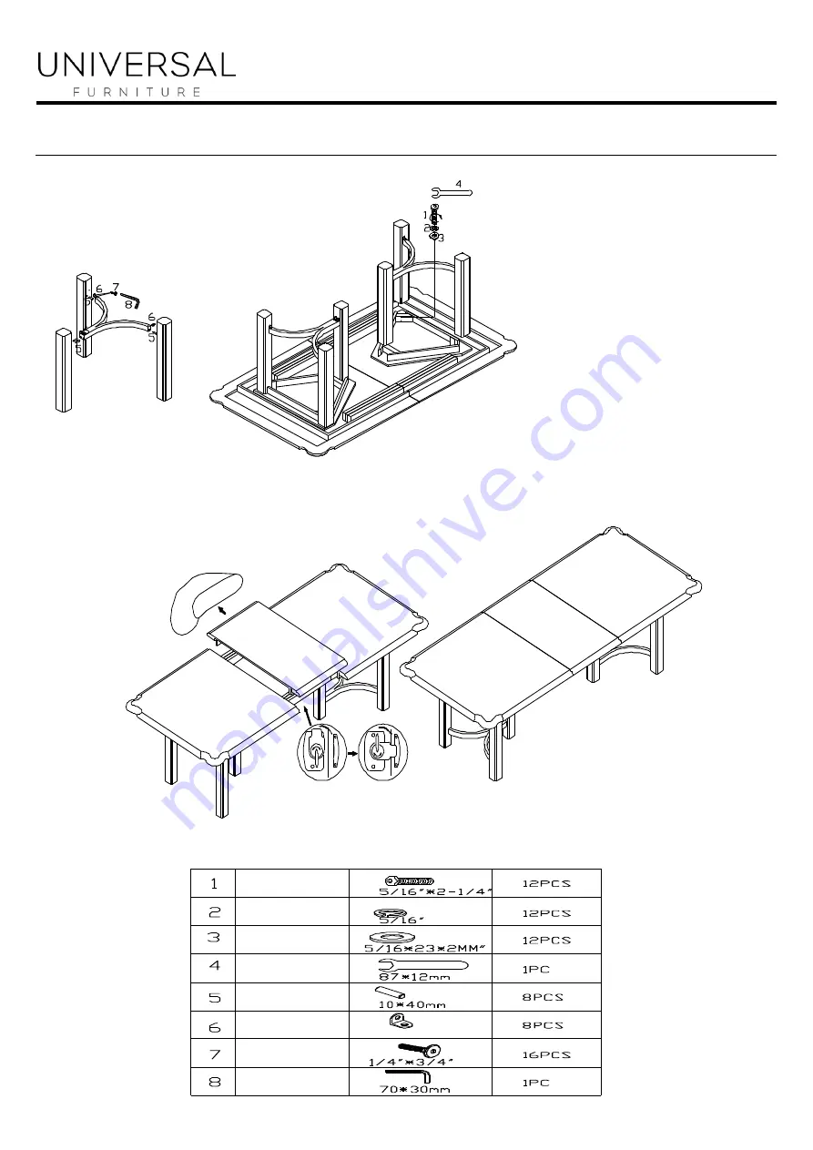 Universal Furniture 313655 Скачать руководство пользователя страница 2