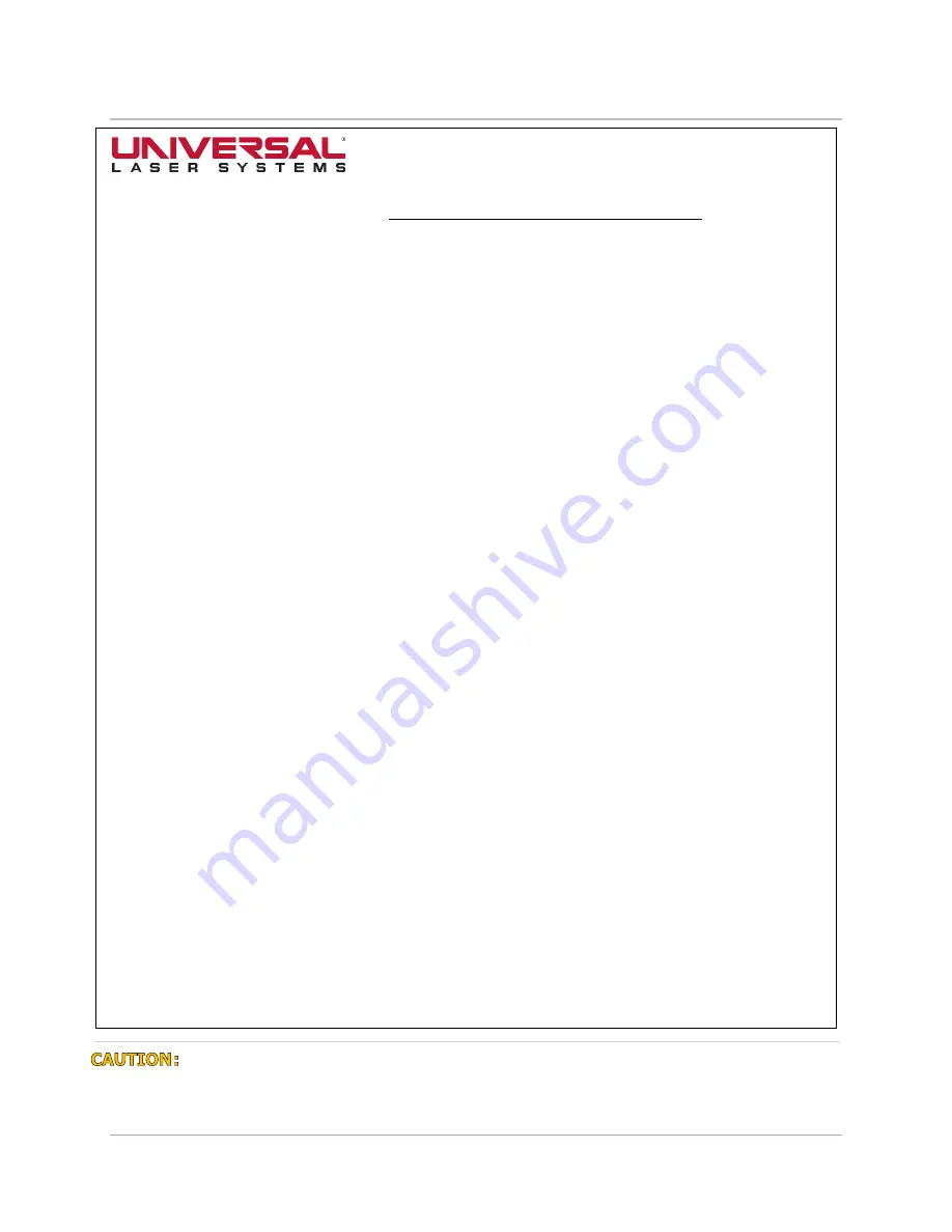 Universal Laser Systems ULTRA X6000 User Manual Download Page 25