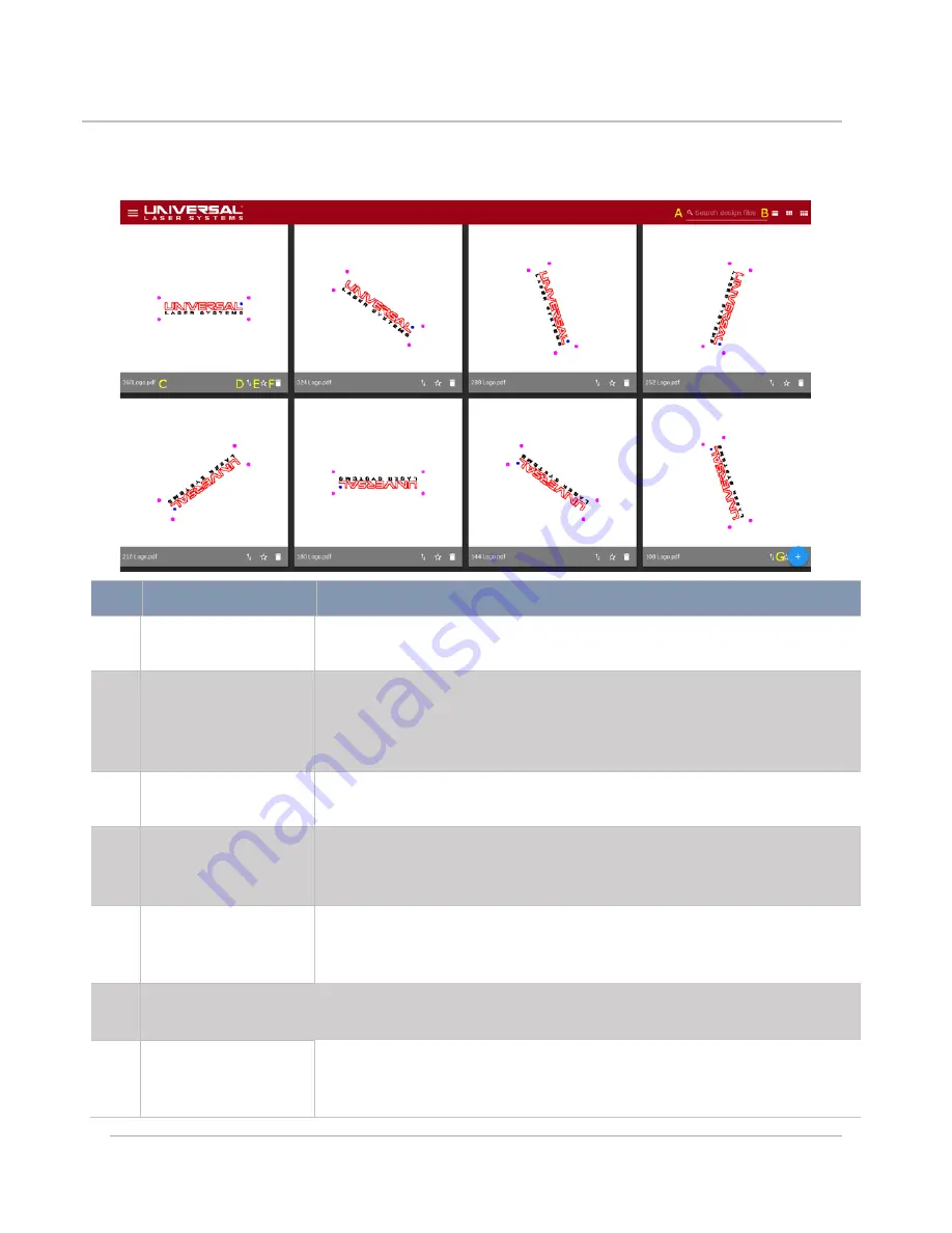 Universal Laser Systems ULTRA X6000 User Manual Download Page 62