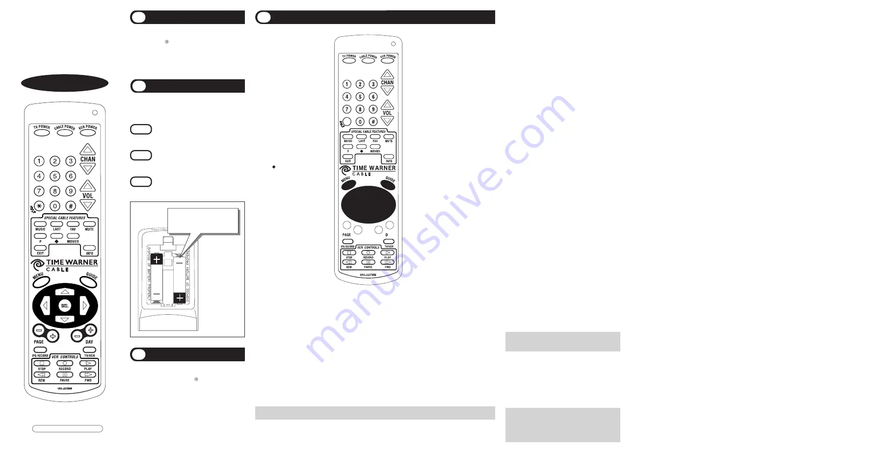 Universal Remote Control UR3-J22TWM Code List Download Page 1