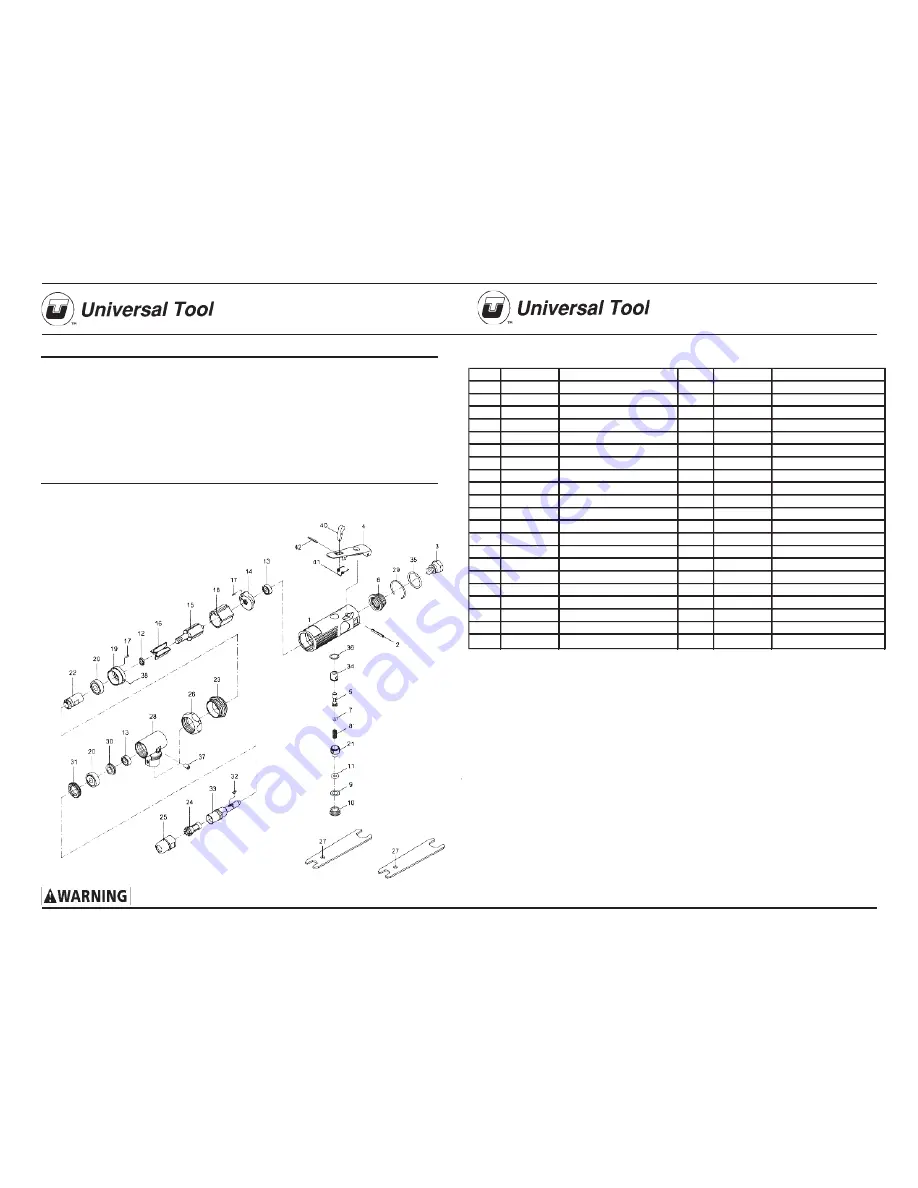 Universal Tool UT2715 Operating Instructions Download Page 2