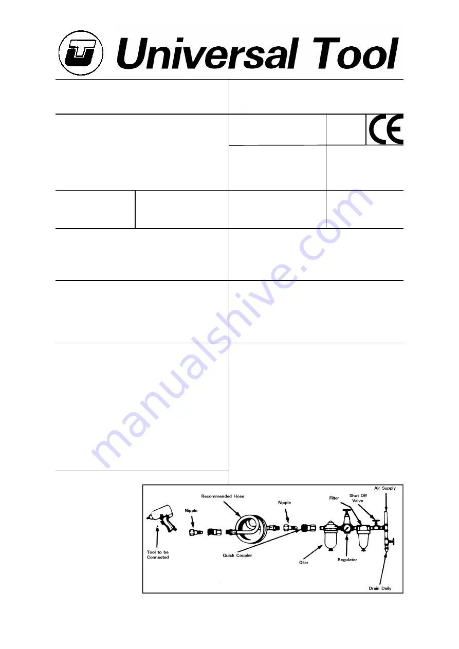 Universal Tool UT5720A Operator Instructions Download Page 1