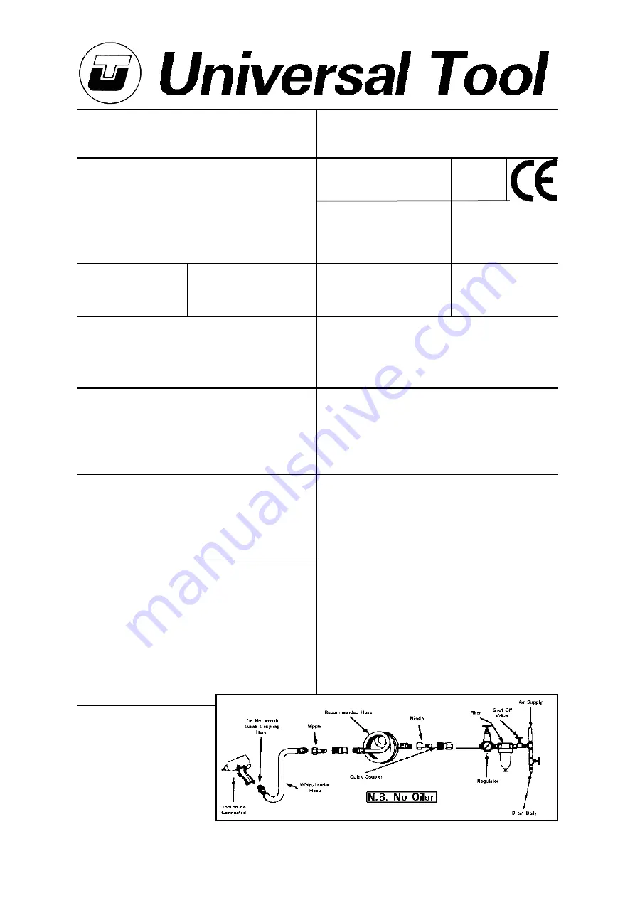 Universal Tool UT57A Скачать руководство пользователя страница 1