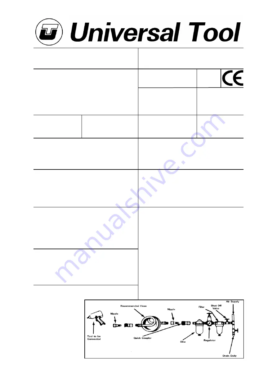 Universal Tool UT8716 Operator Instructions Download Page 1