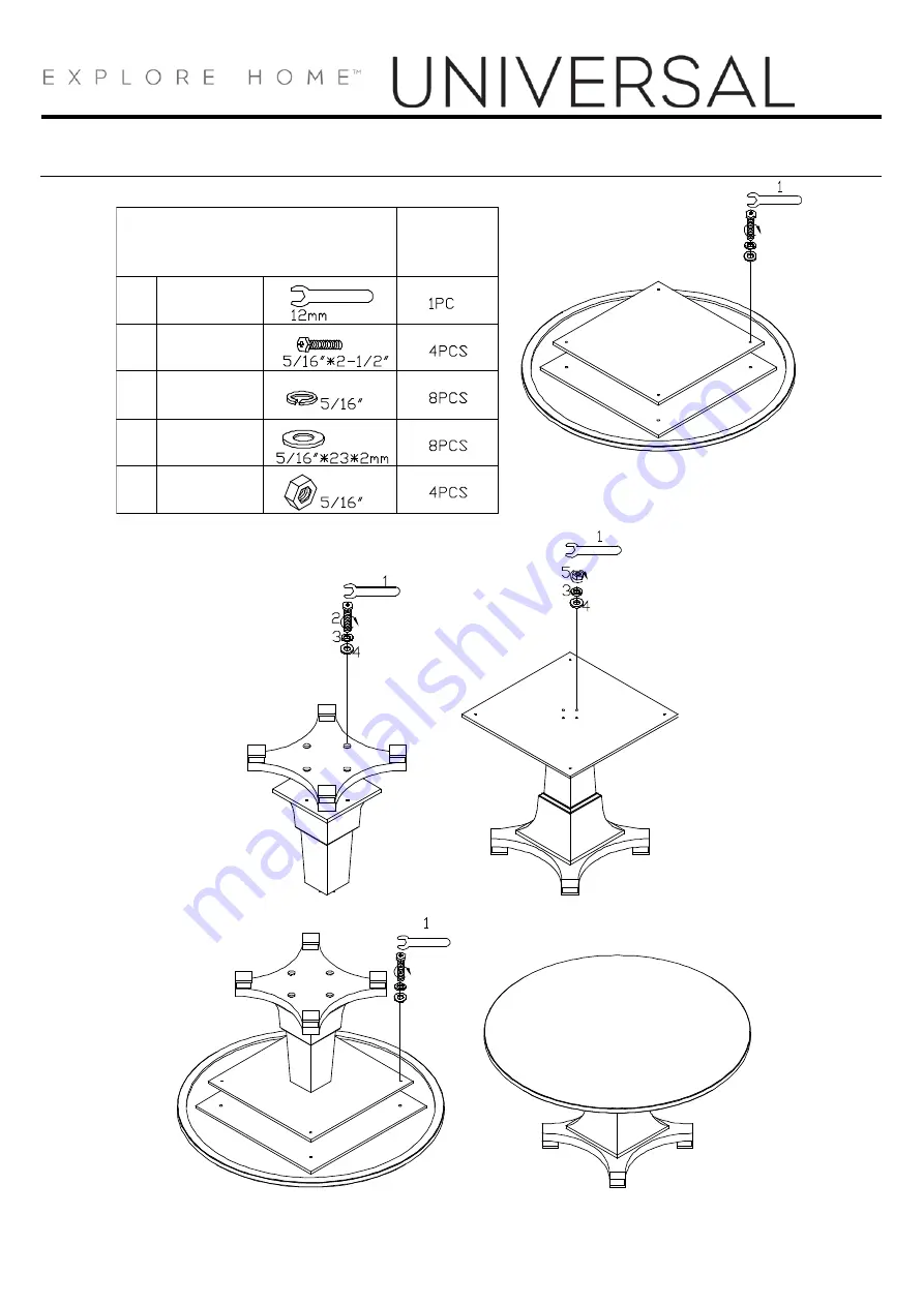 Universal EXPLORE HOME 507657 Instruction Sheet Download Page 2