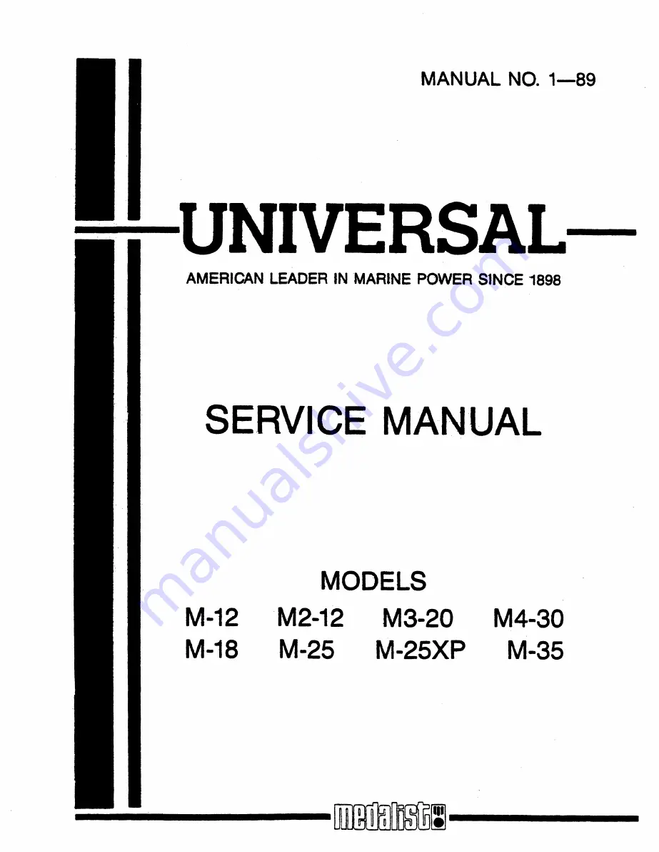 Universal M-12 Service Manual Download Page 2