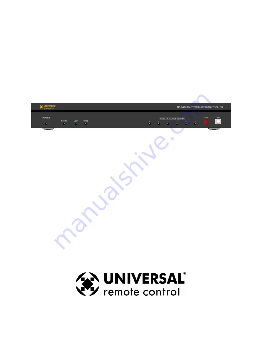 Universal MSC-400 Reference Manual Download Page 21