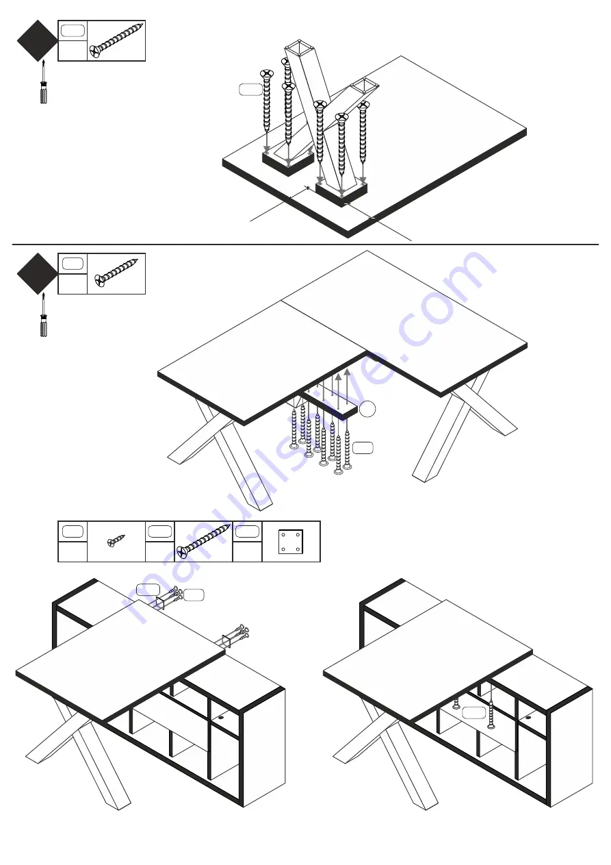 Universal Tischplatte 120 Assembly Instructions Manual Download Page 6