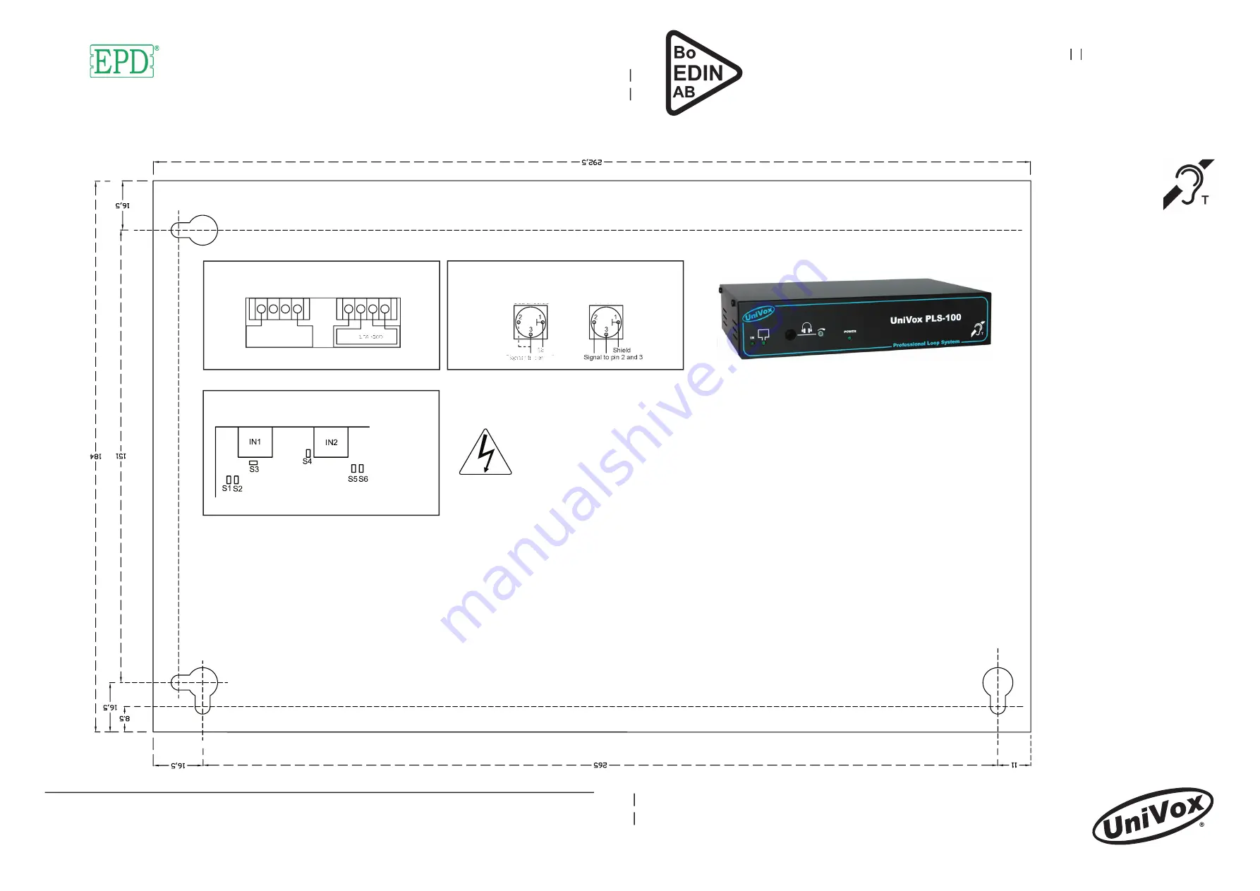 Univox PLS-100 Скачать руководство пользователя страница 1