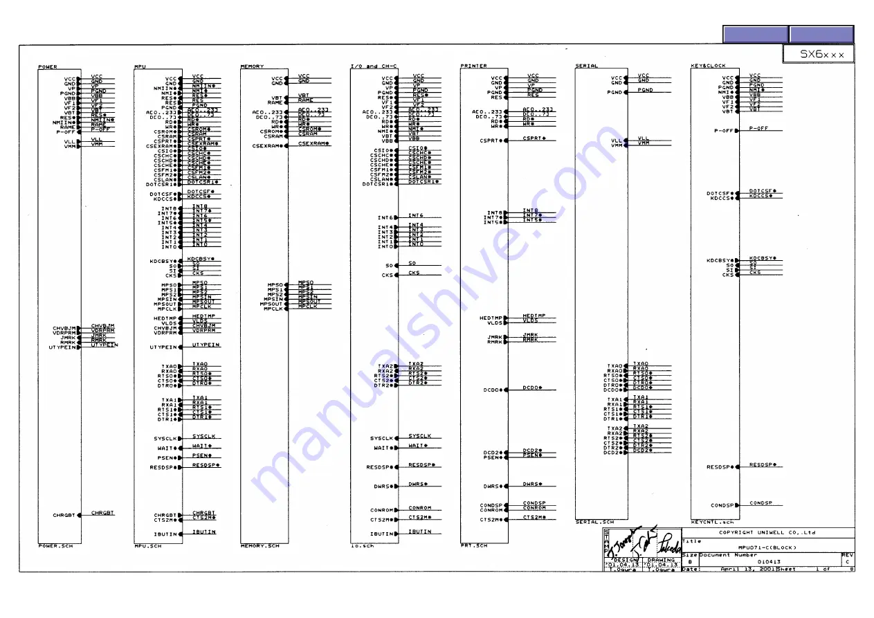 Uniwell SX-6600F Repair Manual Download Page 39