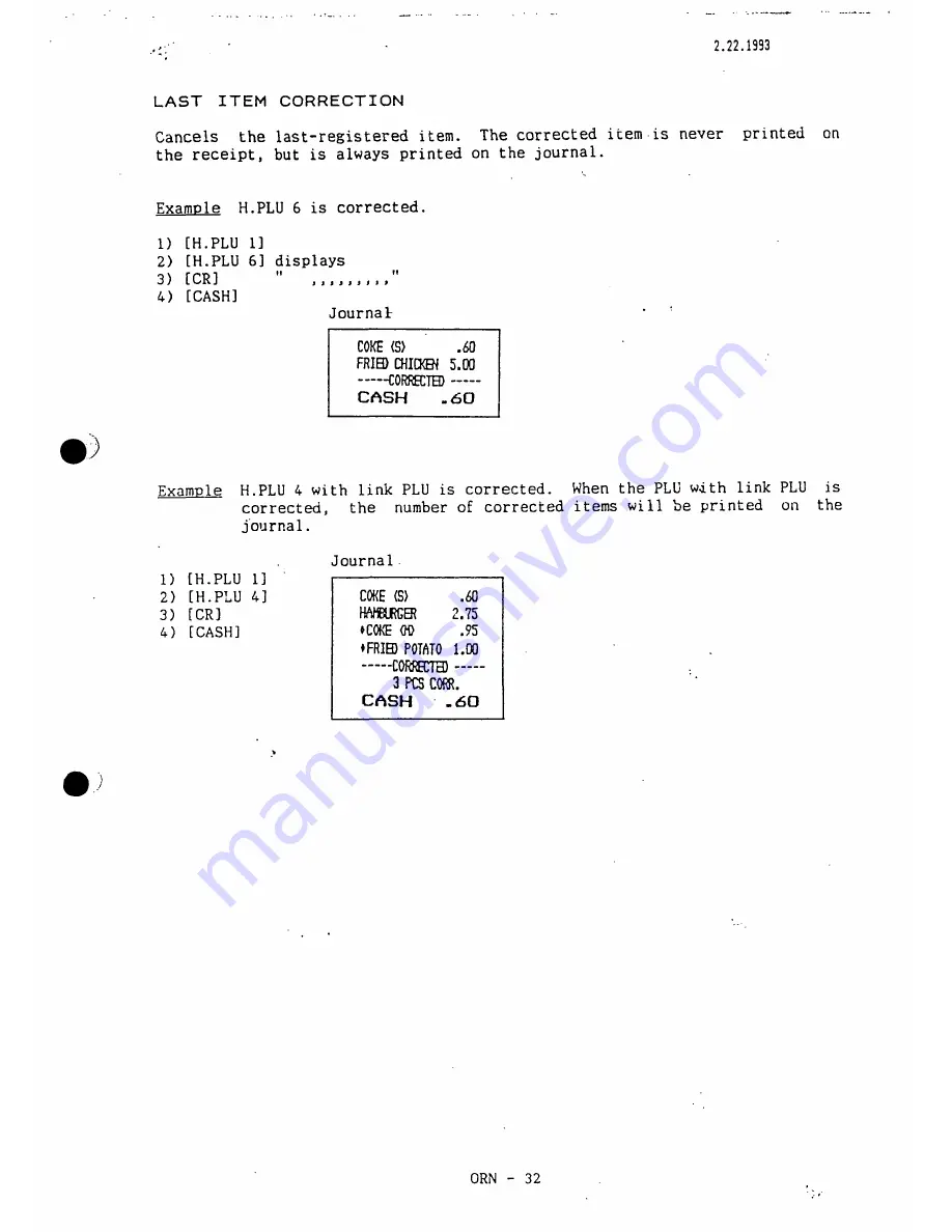 Uniwell UN-1360 Operation Manual Download Page 36